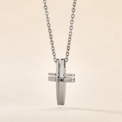 Collier Ruya Acier Blanc Oxyde De Zirconium