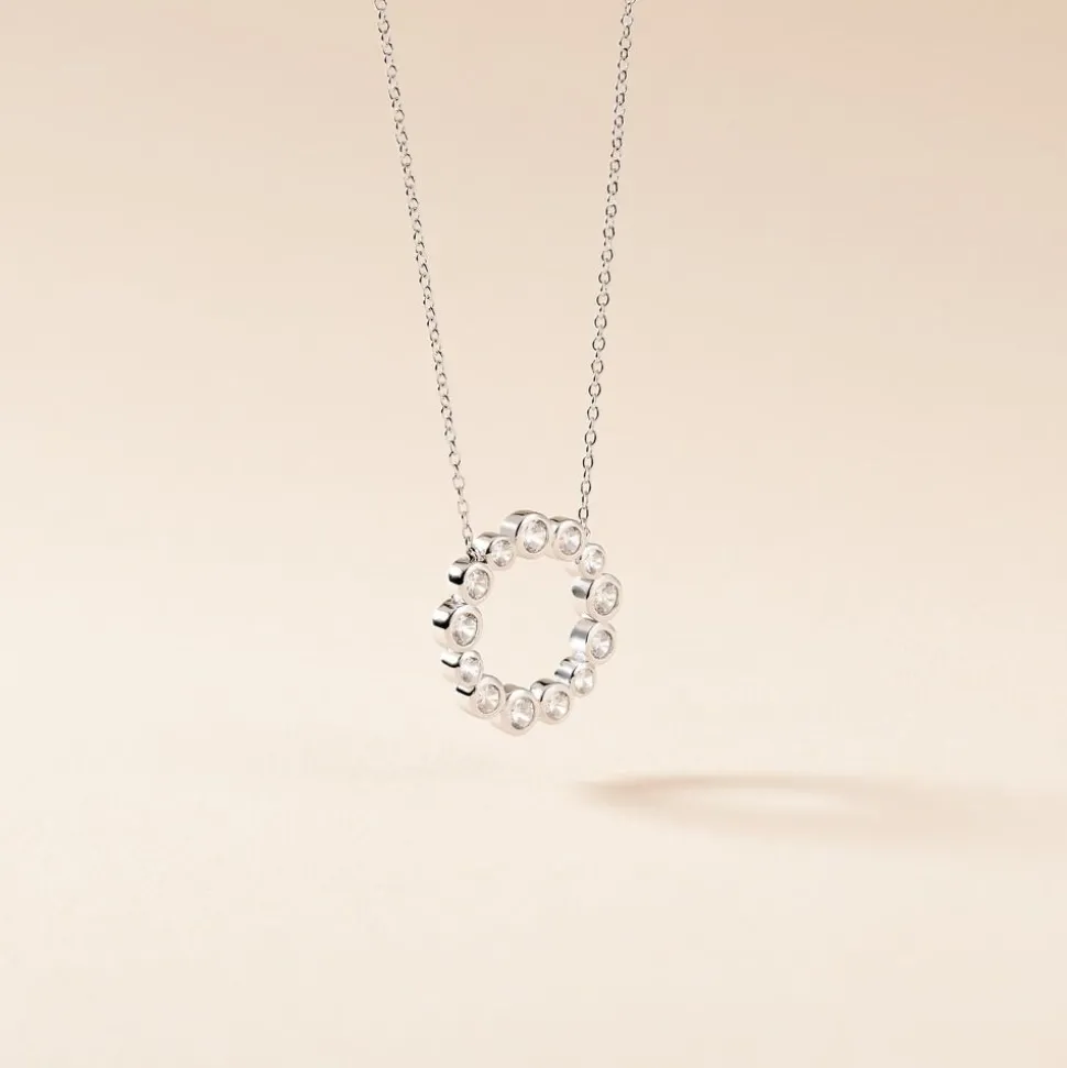Collier Ryo Argent Blanc Oxyde De Zirconium