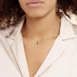 Marc Orian Cadeaux Mariage|Colliers > Collier Sagesse Or Blanc Saphir Et Diamant