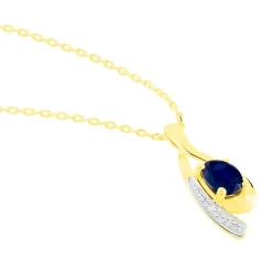 Marc Orian Cadeaux Mariage|Colliers > Collier Sagesse Or Jaune Saphir Et Diamant
