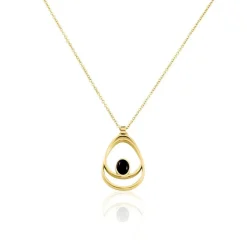 Marc Orian Colliers Fantaisie|Colliers > Collier Sautoir Acier Doré Ruben Agate