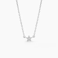 Collier Saya Argent Blanc Oxyde De Zirconium