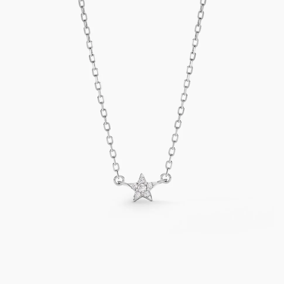 Collier Saya Argent Blanc Oxyde De Zirconium
