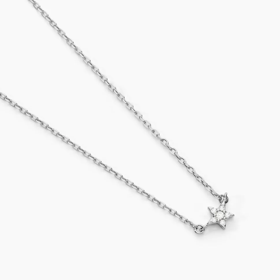 Collier Saya Argent Blanc Oxyde De Zirconium