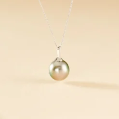 Marc Orian Colliers|Colliers Avec Pierres > Collier Semi-baroque Or Blanc Perle De Culture De Tahiti