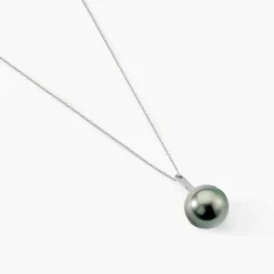 Marc Orian Colliers|Colliers Avec Pierres > Collier Semi-baroque Or Blanc Perle De Culture De Tahiti