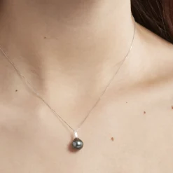 Marc Orian Colliers|Colliers Avec Pierres > Collier Semi-baroque Or Blanc Perle De Culture De Tahiti