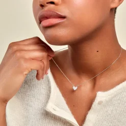 Collier Seya Argent Blanc Oxyde De Zirconium