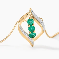 Marc Orian Colliers|Colliers Avec Pierres > Collier Shahara Or Jaune Emeraude