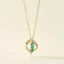 Marc Orian Colliers|Colliers Avec Pierres > Collier Shahara Or Jaune Emeraude