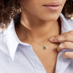 Marc Orian Colliers|Colliers Avec Pierres > Collier Shahara Or Jaune Emeraude