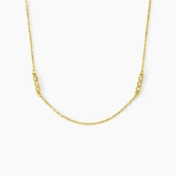 Marc Orian Colliers Fantaisie|Colliers > Collier Sheima Acier Jaune Oxyde De Zirconium