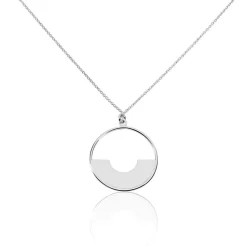 Collier Shemsi Argent Blanc