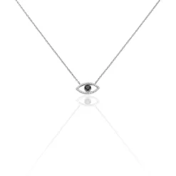 Collier Shemsi Argent Blanc Oxyde De Zirconium
