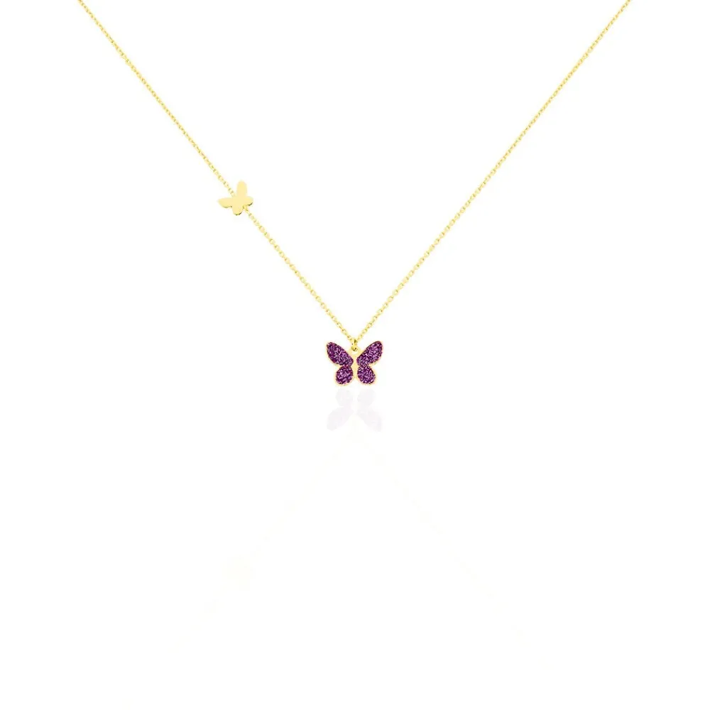 Marc Orian Colliers|Bijoux Enfant > Collier Silia Papillon Or Jaune