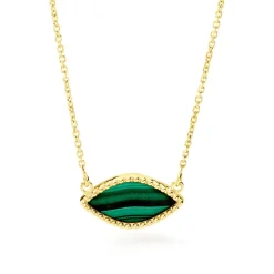 Marc Orian Colliers|Colliers Avec Pierres > Collier Silma Or Jaune Malachite or jaune malachite vert