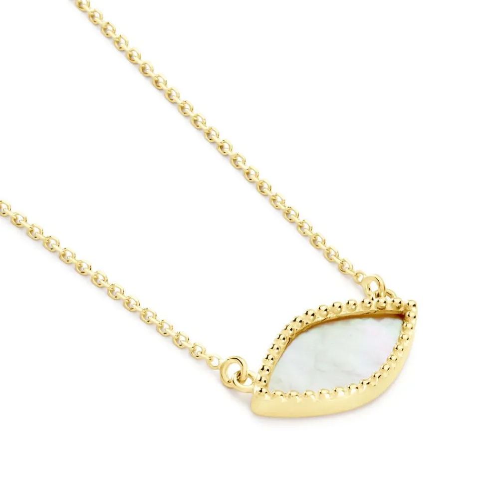 Marc Orian Colliers|Colliers Avec Pierres > Collier Silma Or Jaune Nacre or jaune nacre blanche