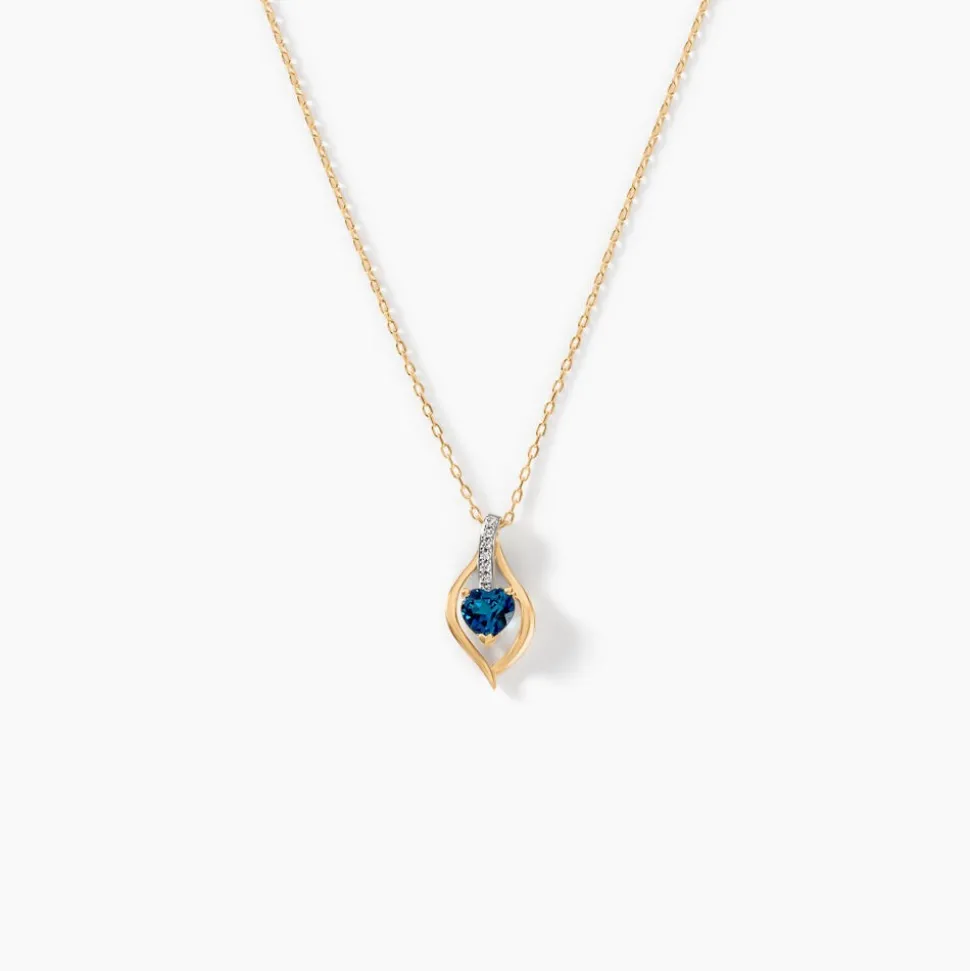 Collier Silucia Or Jaune Topaze Oxyde De Zirconium