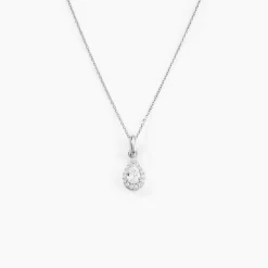 Marc Orian Colliers Fantaisie|Colliers > Collier Silvette Argent Blanc Oxyde De Zirconium