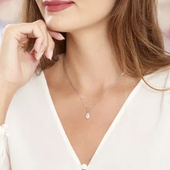 Marc Orian Colliers Fantaisie|Colliers > Collier Silvette Argent Blanc Oxyde De Zirconium