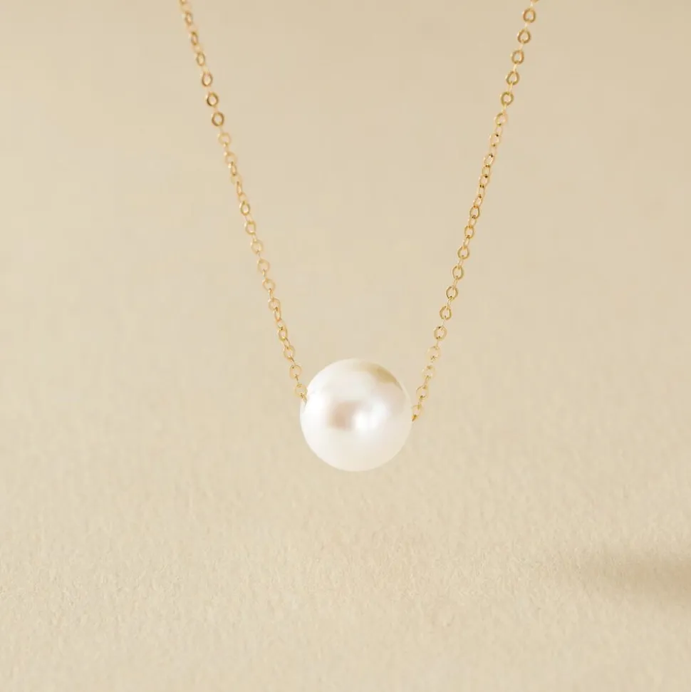Collier Sissy Or Jaune Perle De Culture