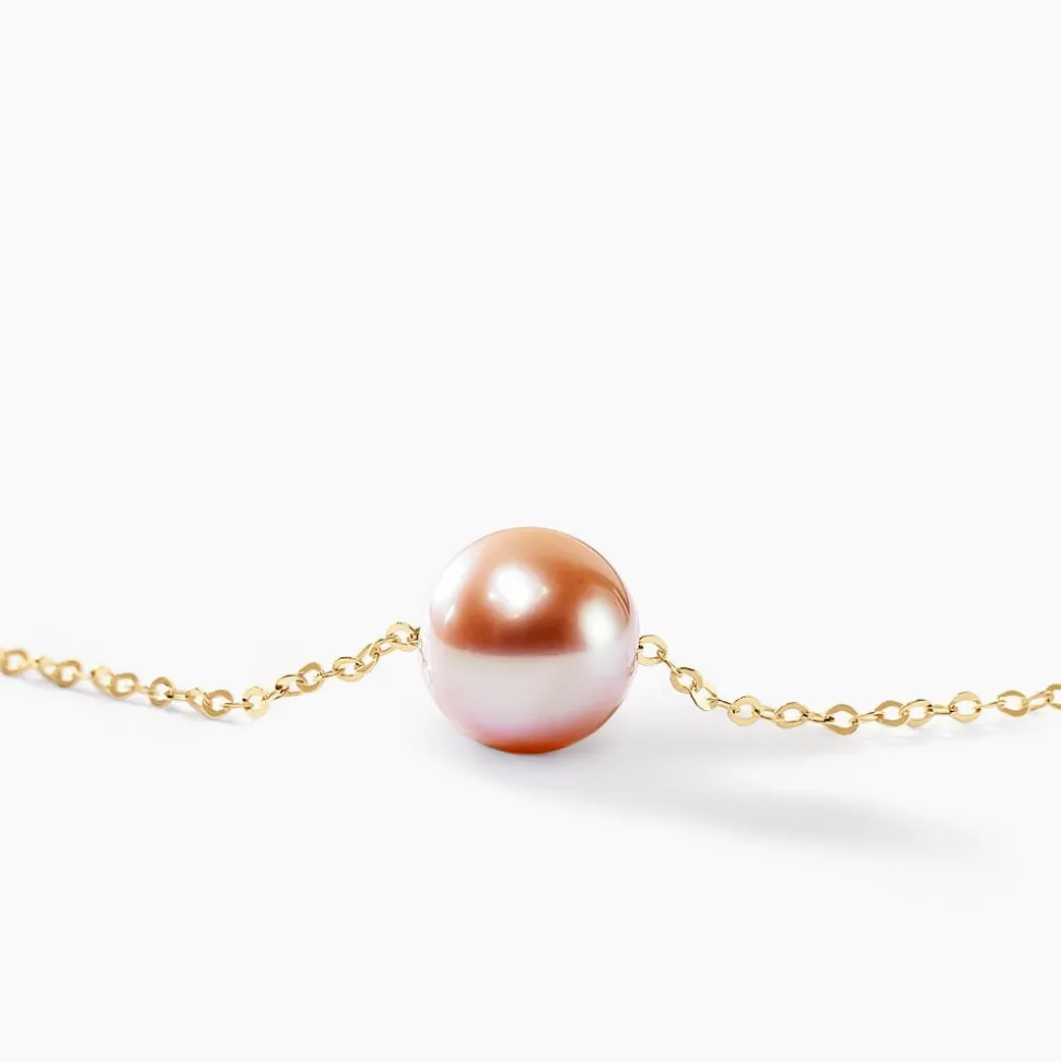 Collier Sissy Or Jaune Perle De Culture