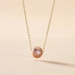 Collier Sissy Or Jaune Perle De Culture