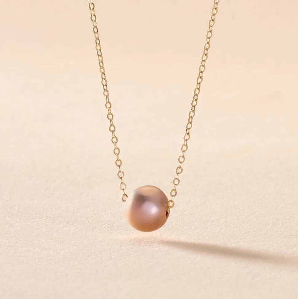 Collier Sissy Or Jaune Perle De Culture