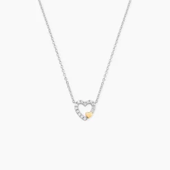 Collier Sorya Or Jaune Argent Blanc Oxyde De Zirconium
