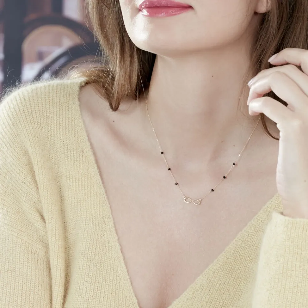 Marc Orian Colliers|Colliers Avec Pierres > Collier Spya Infini Or Jaune Spinelle