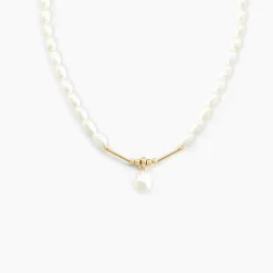 Marc Orian Parures De Mariage|Colliers > Collier Stella-rose Or Jaune Perle De Culture