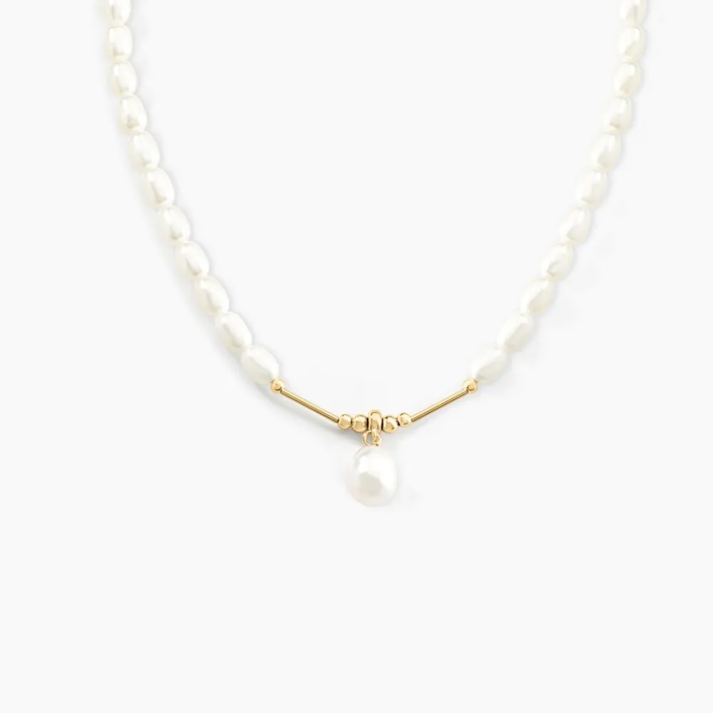 Marc Orian Parures De Mariage|Colliers > Collier Stella-rose Or Jaune Perle De Culture