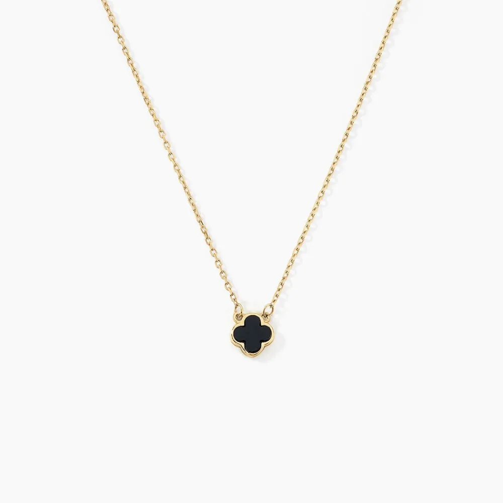Marc Orian Colliers|Colliers Avec Pierres > Collier Stellya Or Jaune Onyx or jaune onyx noir