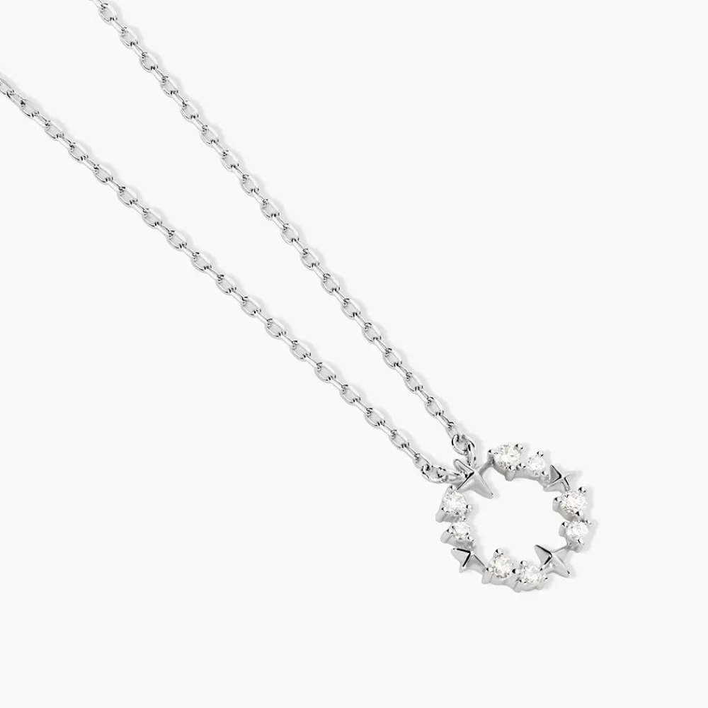 Marc Orian Colliers Fantaisie|Colliers > Collier Sueda Argent Blanc Oxyde De Zirconium