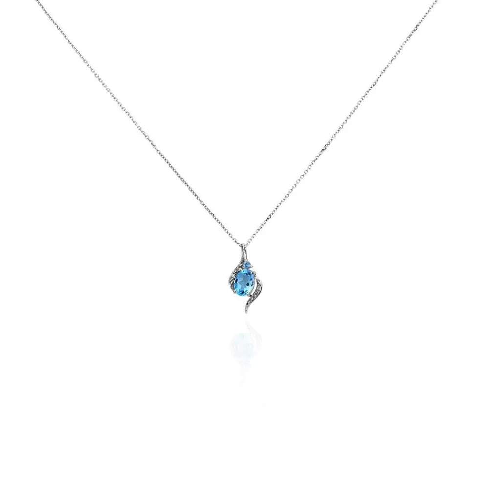 Marc Orian Colliers|Colliers Avec Pierres > Collier Sunset Or Blanc Topaze Oxyde