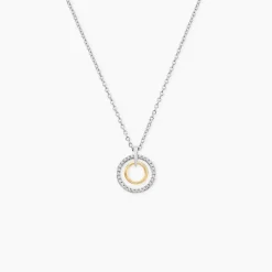 Marc Orian Colliers|Colliers Avec Pierres > Collier Swane Or Jaune Argent Blanc Oxyde De Zirconium
