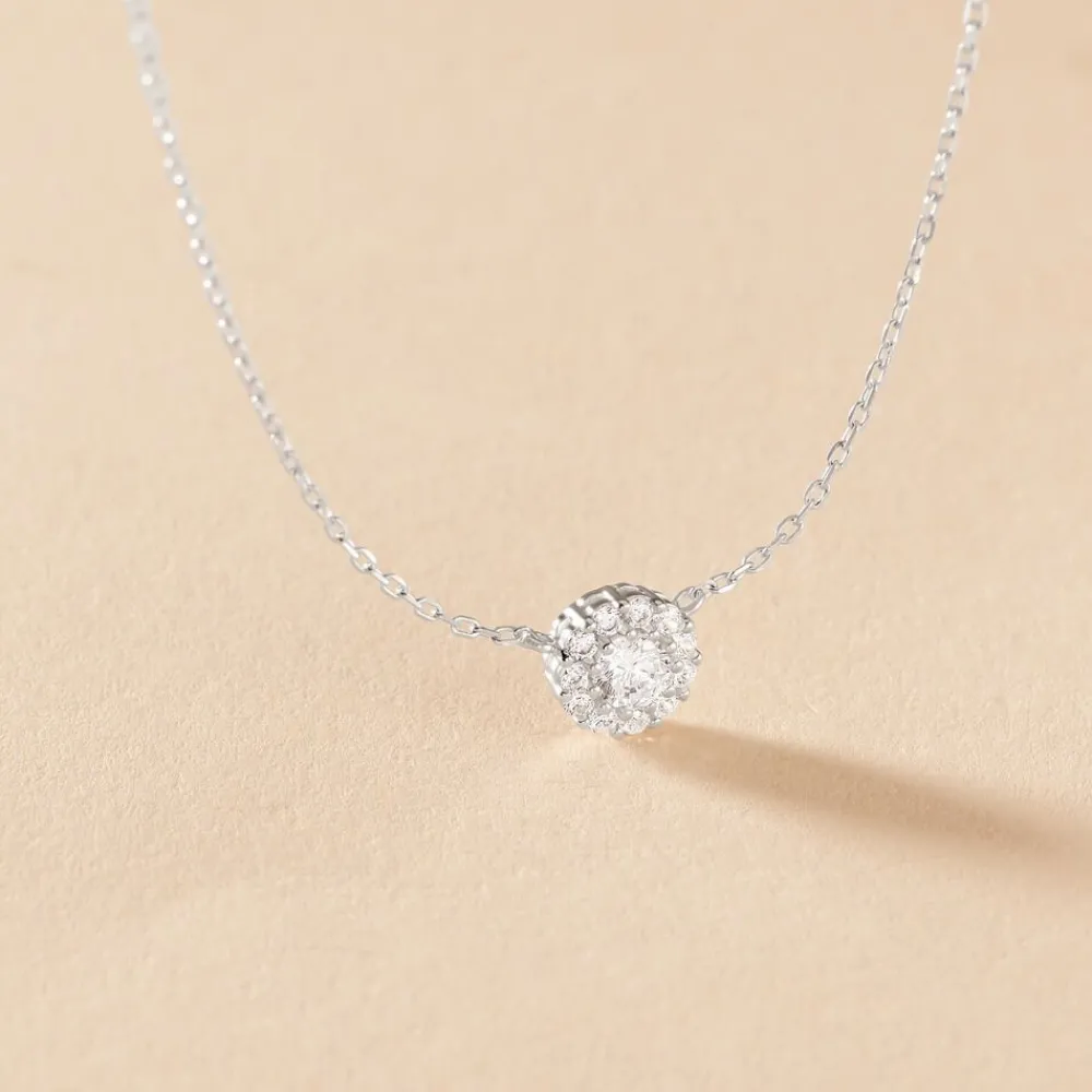 Marc Orian Colliers Fantaisie|Colliers > Collier Swanny Argent Blanc Oxyde De Zirconium