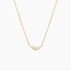 Collier Sya Plaqué Or Jaune Oxyde De Zirconium