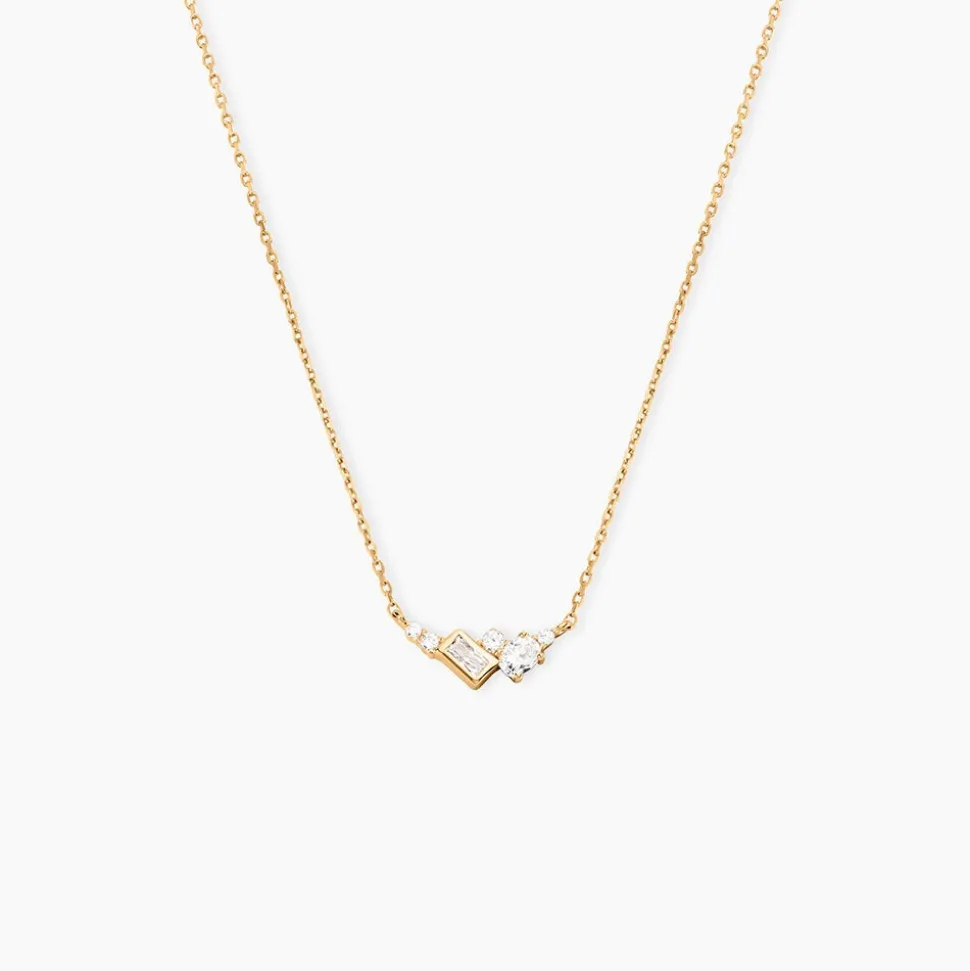 Collier Sya Plaqué Or Jaune Oxyde De Zirconium