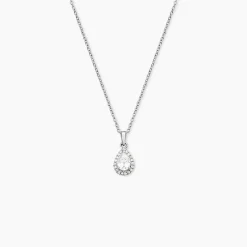 Collier Sylla Argent Blanc Oxyde De Zirconium