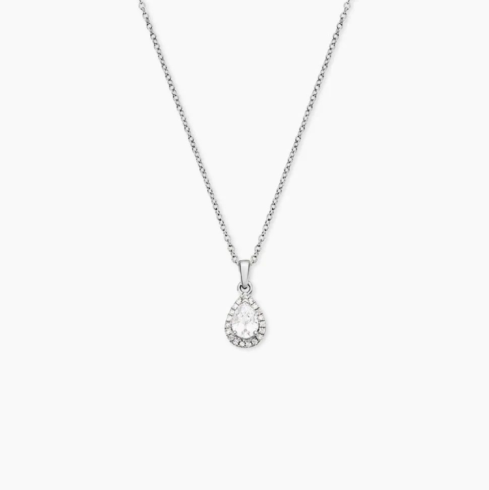 Collier Sylla Argent Blanc Oxyde De Zirconium