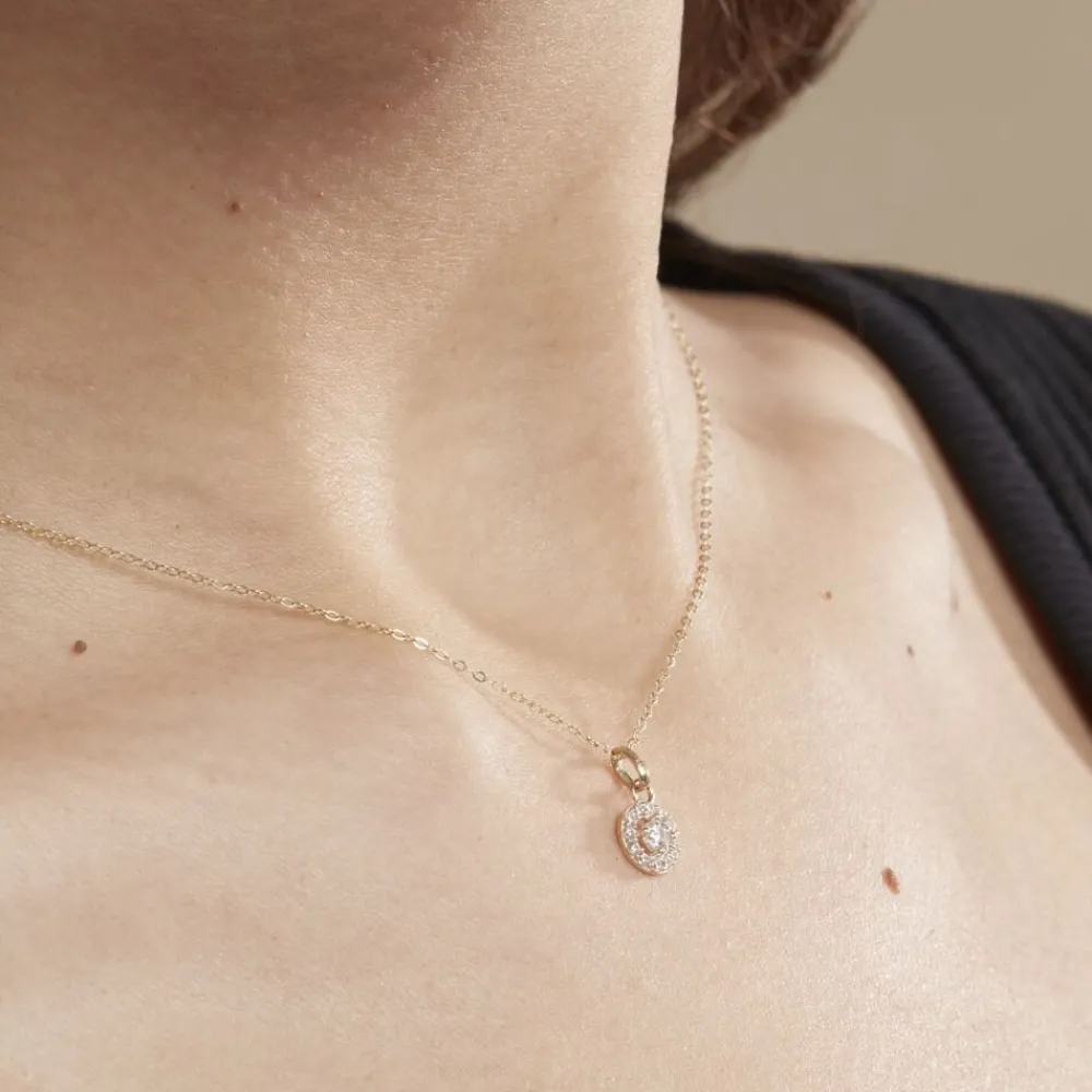 Marc Orian Colliers|Colliers Avec Pierres > Collier Tahera Or Jaune Oxyde De Zirconium