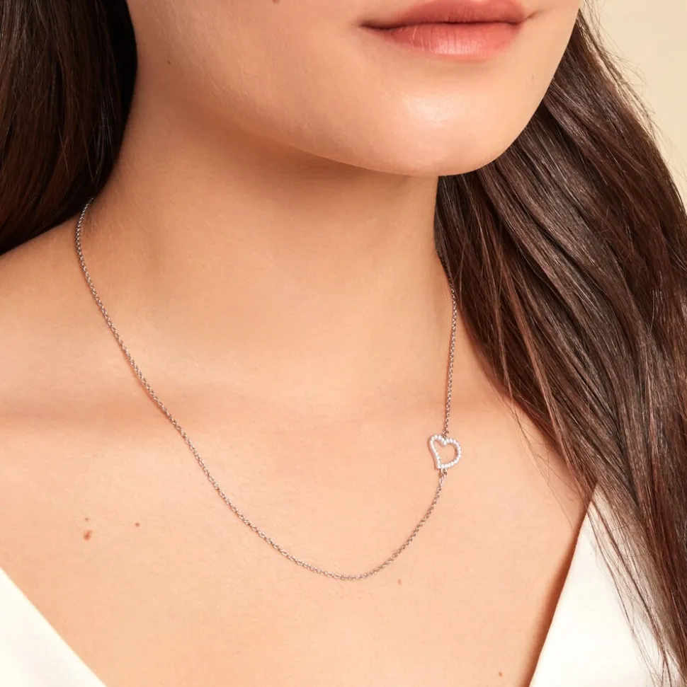 Collier Tahis Argent Blanc Oxyde De Zirconium