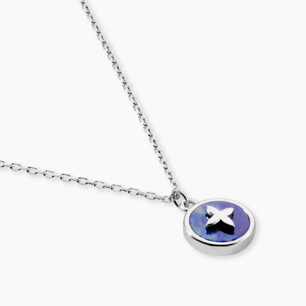Marc Orian Colliers Fantaisie|Colliers > Collier Talismania Argent Blanc Lapis Lazuli