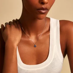 Marc Orian Colliers Fantaisie|Colliers > Collier Talismania Argent Blanc Lapis Lazuli