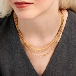 Marc Orian Colliers Fantaisie|Colliers > Collier Thika Acier Jaune