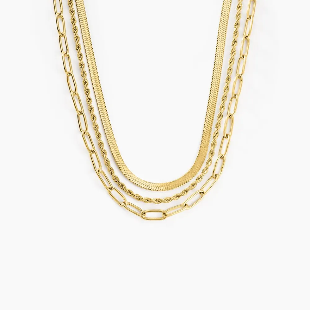 Marc Orian Colliers Fantaisie|Colliers > Collier Thika Acier Jaune