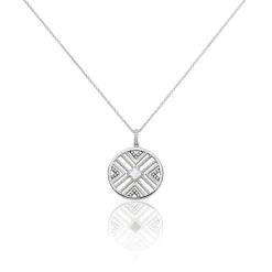 Collier Tribal Argent Blanc Oxyde De Zirconium