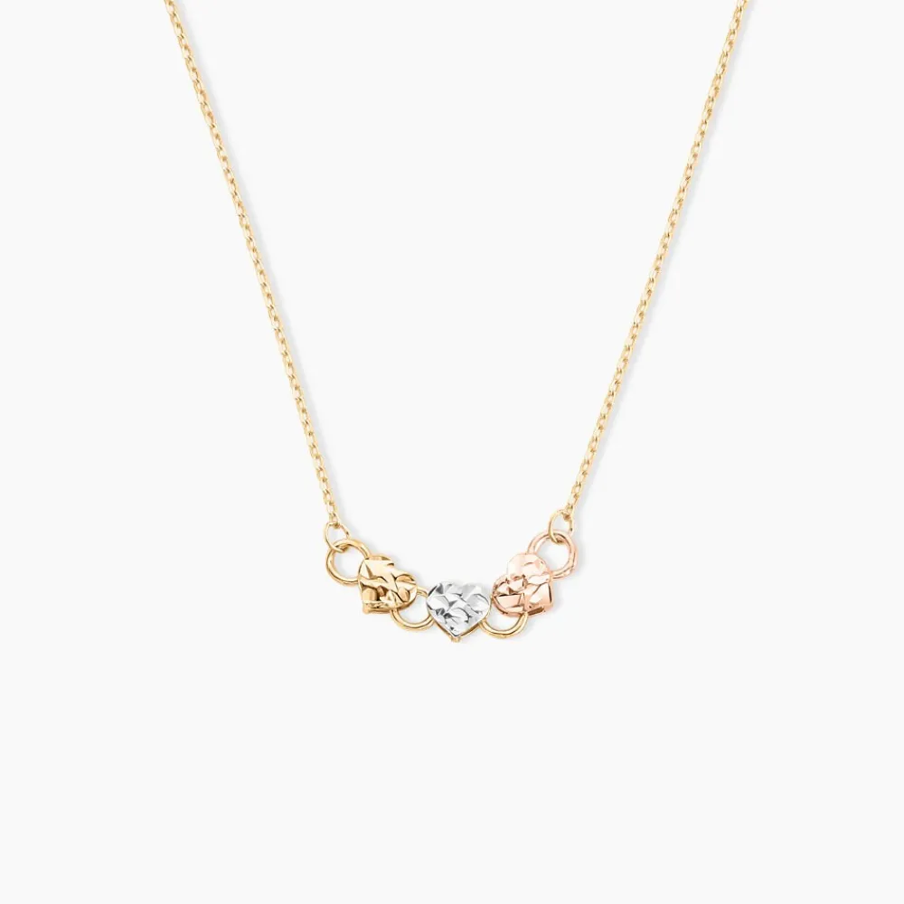 Marc Orian Colliers|Colliers Cœur > Collier Tricolore Or Jaune