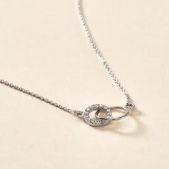 Collier Twillie Argent Blanc Oxyde De Zirconium